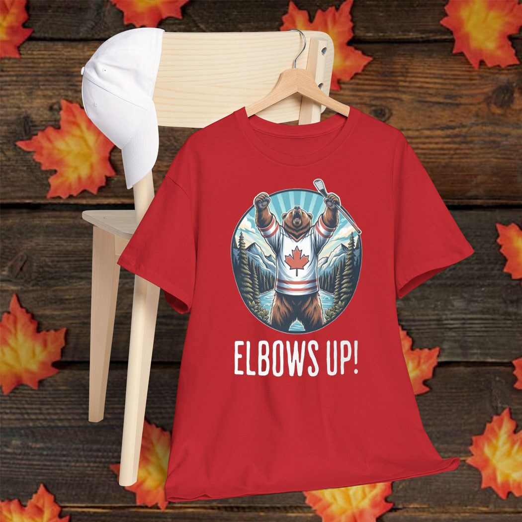 Elbows Up! Canada TShirt, Canada Hockey Tee