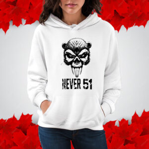 Beaver Skull never 51 T-Shirt