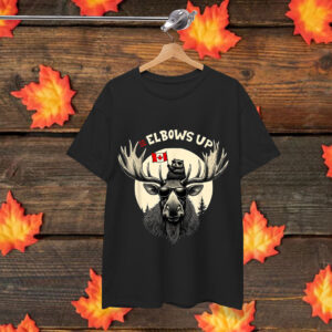Elbows Up Canada Beaver & Moose Canada Flag Shirt