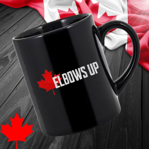 Elbows Up Canada Black Mug