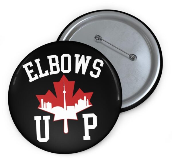 Elbows Up Canada Button – Stop Trump Tariffs