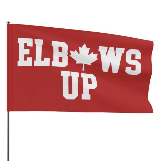 Elbows Up Canada Flag, Stop Trump Tariffs