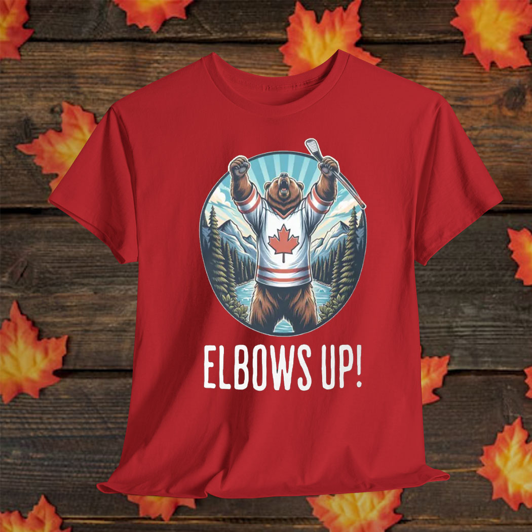 Elbows Up! Canada TShirt, Canada Hockey Tee