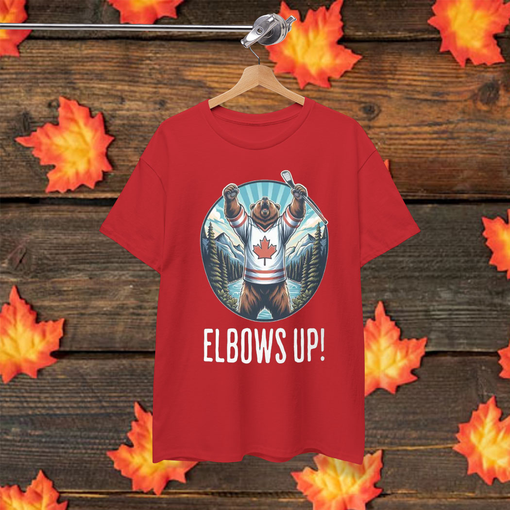 Elbows Up! Canada TShirt, Canada Hockey Tee