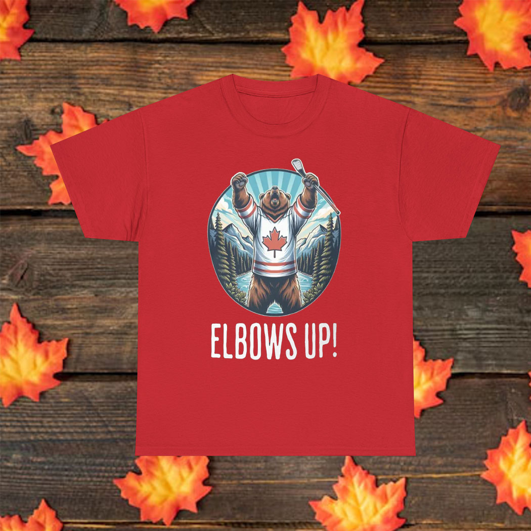 Elbows Up! Canada TShirt, Canada Hockey Tee