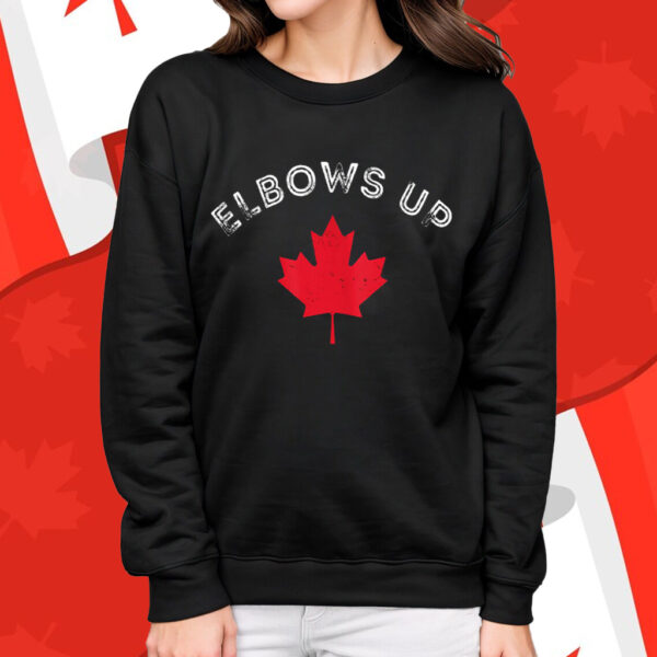 Elbows Up Canada True North Strong and Free Proud Canadian T-Shirt