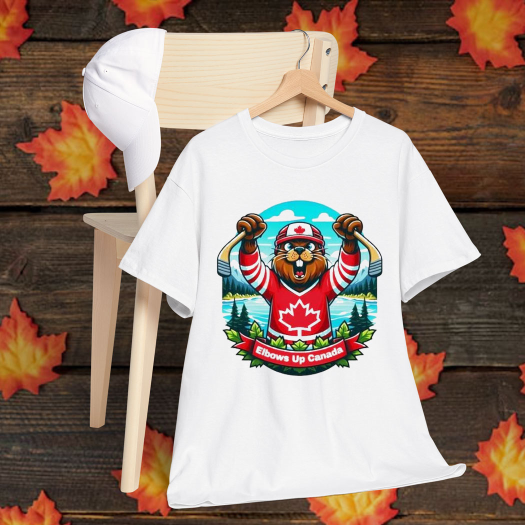 Elbows Up Canada beaver mascot shirt