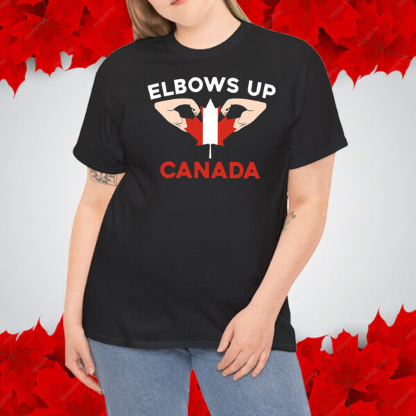 Elbows Up Canadian Hockey Culture T-Shirt