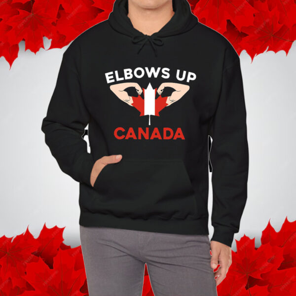 Elbows Up Canadian Hockey Culture T-Shirt