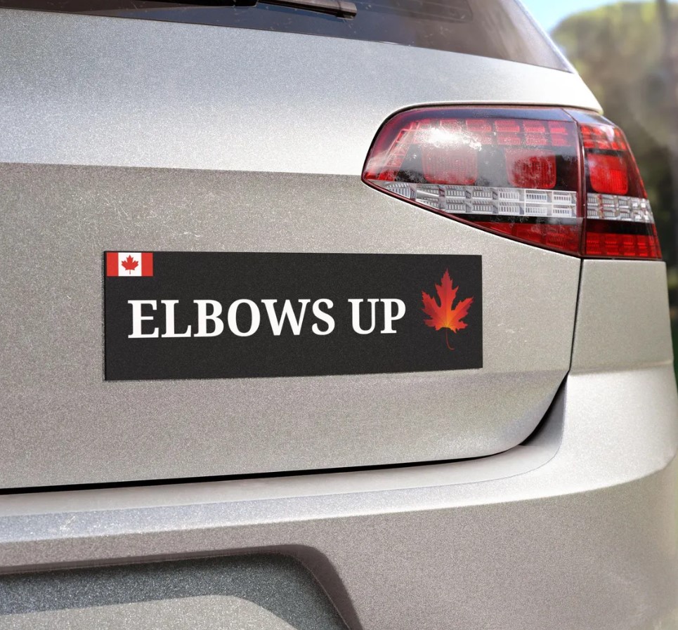 Elbows up Car Magnets, Support for Canadian