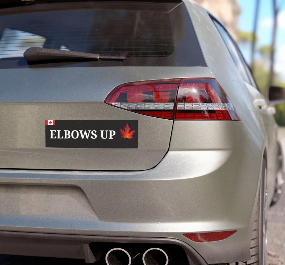 Elbows up Car Magnets, Support for Canadian