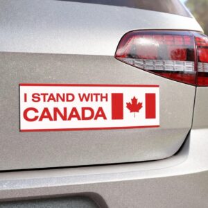 I Stand With Canada Car Magnet or Bumper Sticker