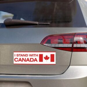 I Stand With Canada Car Magnet or Bumper Sticker