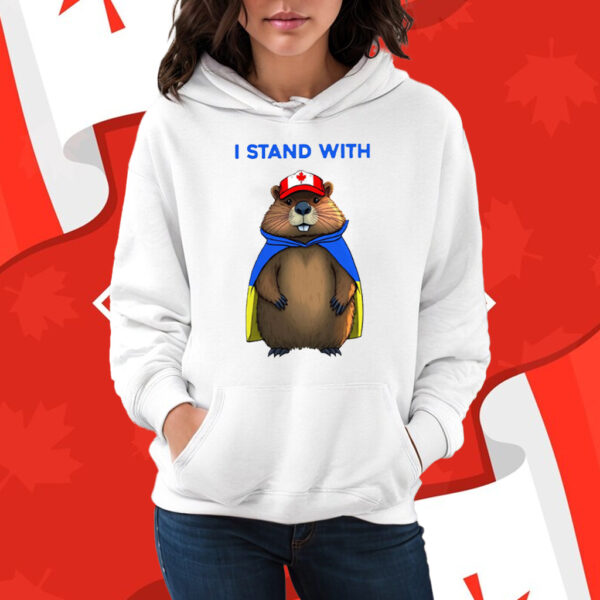 I Stand With Ukraine Canada Beaver T-Shirt