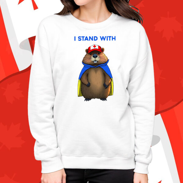 I Stand With Ukraine Canada Beaver T-Shirt