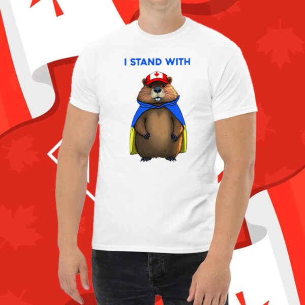 I Stand With Ukraine Canada Beaver T-Shirt