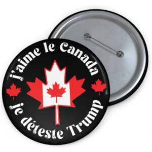 J'aime le Canada Button, Elbows Up Pin