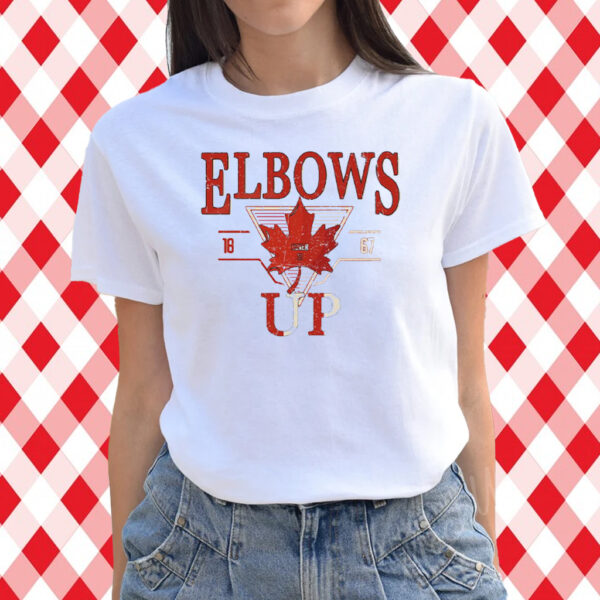 Official Elbows Up Canada Never 51 T-Shirt