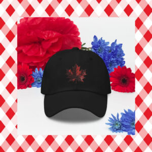 Red Maple Leaf Embroidered Classic Dad Hat